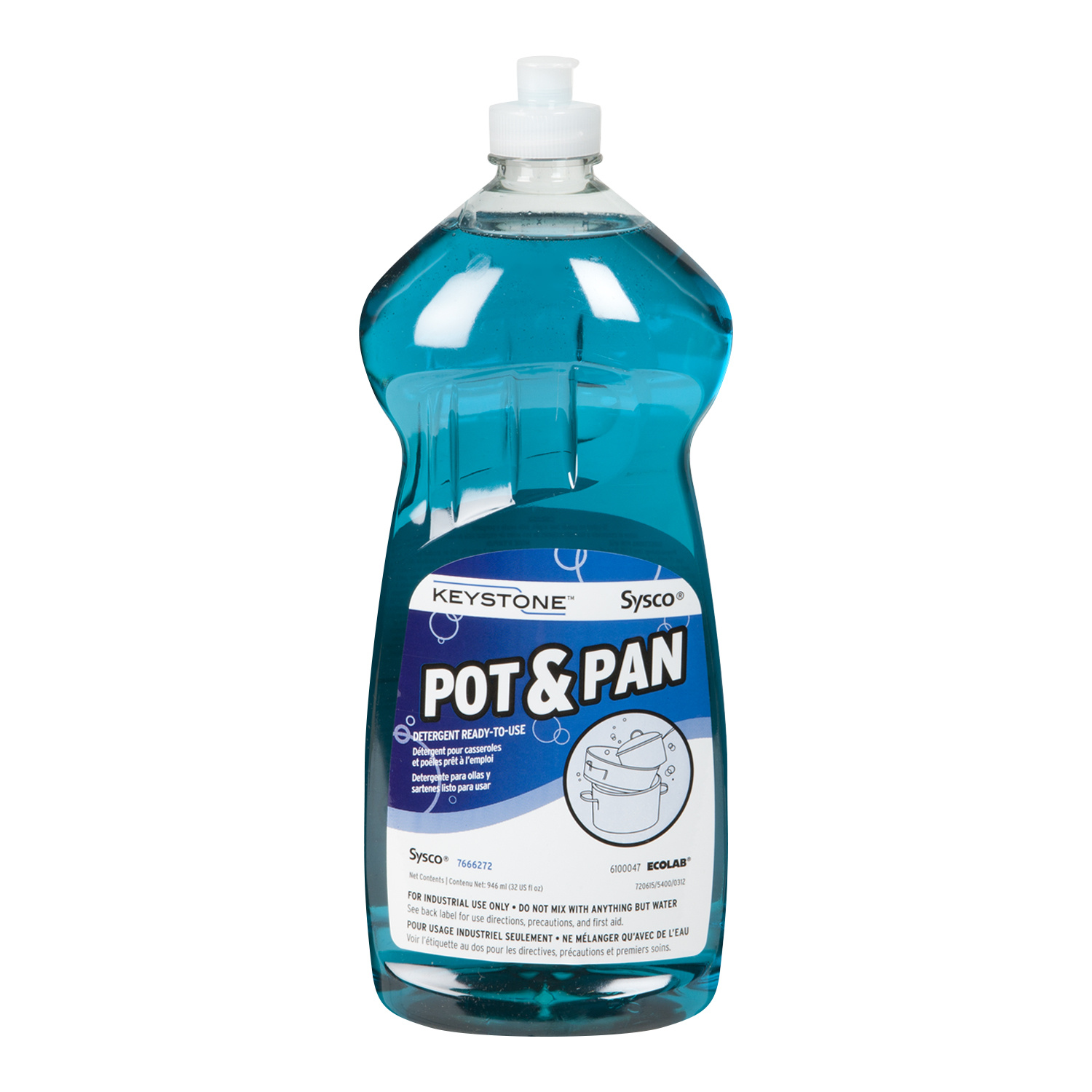 image of Detergent Pot & Pan Liquid Blue Ready-to-Use